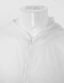 Pánské Opalovací krém Bunda Kůže Kabát Ultra-Tenké Dlouhé Rukávy s Kapucí UV Protector rychleschnoucí Větruodolný Transparentní Plavky cover-UP