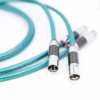 Pár doprava Zdarma 8NX čisté mědi OFC audio propojovací kabel s uhlíkových vláken XLR zástrčka