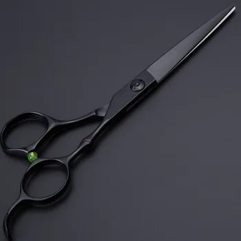 Přizpůsobit japonsko 6 palcový 440c Hyun černé vlasy salon nůžky řezání barber makas nůžky Ztenčení nůžky kadeřnické nůžky