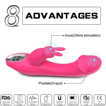 Rabbit G-Spot Vibrátor Vibrátor Sexuální Hračky pro Ženy, Klitoris Stimulátor Ženské Masturbátor Zařízení pro Dospělé 2020 nejprodávanější Produkty