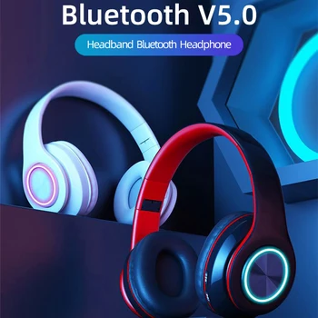 Redukce šumu S mikrofonem Bezdrátová sluchátka bluetooth B39 Sportovní módy, pc hry, hudba, Sluchátka Earpods S LED glare