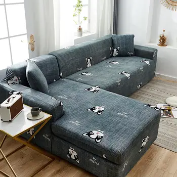 Rohová sedací souprava kryty pro obývací pokoj elastický spandex potahy gauč kryt, stretch pohovka ručník tvaru L, je třeba koupit 2 ks