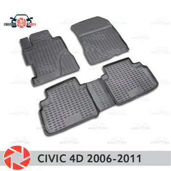 Rohože pro Honda Civic 4D 2006-2011 koberce protiskluzové polyuretanové nečistoty ochranu interiéru car styling příslušenství