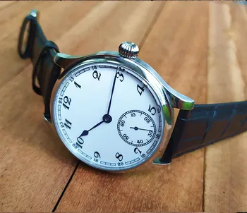 Safírové nebo Minerální sklo 44mm GEERVO Smalt Bílý ciferník Asijské 6498 17 jewels hnutí Pánské Mechanické hodinky GR09-20