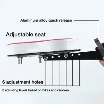 Skládací Dětské Sedátko 30 kg Zatížení Ultralight Přední Uchycení Dětské MTB Sedlo Ocelové Kolo sedlo S Madlem Pro 2 Až 6 Dětí