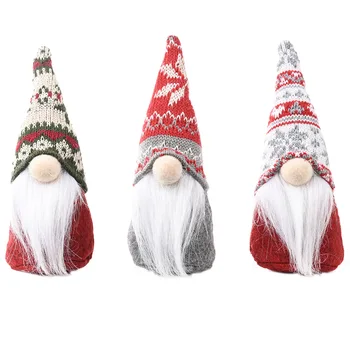 Sněhová vločka pletené klobouk lesa Santa Panenky Rudolf Anonymní Panenky, Ozdoby Vánoční Přívěsek 2021 Veselé Vánoční Výzdoba Pro Domácí