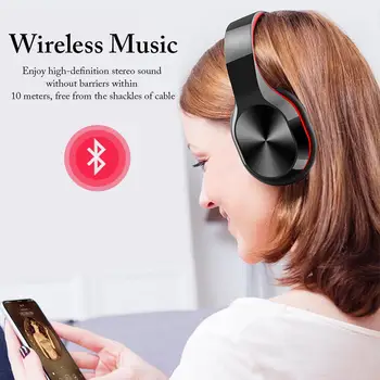 T5 Bluetooth 5.0 Bezdrátový Headset Hlavu-nasedl na Ucho-wrap hi-fi Šumu Herní Sluchátka S Mikrofonem Podpora TF Karet