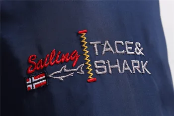 Tace & Shark Značky Pánské Bundy Pánské Větrovky Vysoce Kvalitní Výšivky Bomber Bunda Pánské Trenčkot Módní Svrchní oblečení