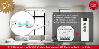 Tuya WiFi RF roletové lamely Závěrky spínací Modul Tuya Inteligentní Život Bezdrátové Dálkové Ovládání Práce S Alexa Google Domov