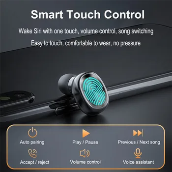 TWS B9 Bezdrátový Sluchátka Bluetooth V5.0 V-ear 8D hi-fi Stereo Sportovní Herní Sluchátka LED Digitální Displej Pro Samsung Xiaomi