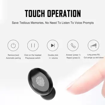TWS bluetooth 5.0 Sluchátka Bezdrátové Vodotěsné Mini Stereo Sluchátka Sluchátko s nabíjecí pouzdro pro iPhone, Samsung, Xiaomi, Huawei