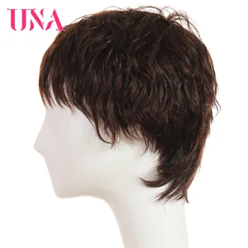 UNA Lidské Vlasy Paruky #6383 #2/33 Non-Remy Lidské Vlasy 150% Hustota Brazilské Rovnou Lidské Vlasy, Paruky Stroj Brazilské Vlasy, Paruky
