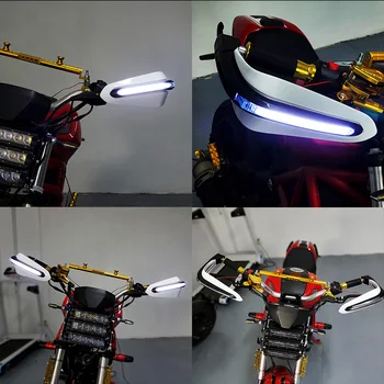 Univerzální Motocykl ochrana Rukou Ochrana LED Handguards Pro suzuki gsxr 1000 k9 gn 250 katana 600 sj410 gsf 600 bandit gsxs 1000