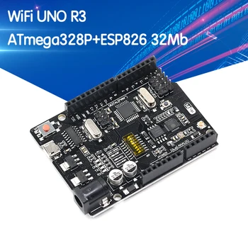 UNO+WiFi R3 ATmega328P+ESP8266 (32Mb memory) USB-TTL CH340G Arduino Uno, NodeMCU, WeMos ESP8266 Jeden Nový Příjezdu