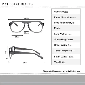 Vazrobe Vintage Brýle Rámy Mužské Nadrozměrných Brýle Muži Brýle na Předpis Optické Čtení Brýle