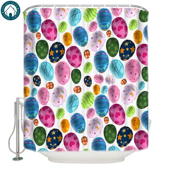 Velikonoční Barevné Vejce Sprchový Závěs Vodotěsné Koupelna Opona