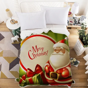 Veselé Vánoce Santa Claus Tisk Deka 3D Cool Deka Postel Dárek Pro Děti Super Měkké Highend Moderní Domov, Postel