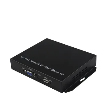 VGA KVM optický konvertor VGA, USB myš a klávesnici, Audio KVM Extender single mode fiber 20KM