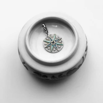 Vintage Hvězdičkový Blue Compass Přívěsky Přívěsek,2019 Módní Šperky 925 Sterling Silver Dárek Pro Ženy, Muže Fit Náramek Náhrdelník
