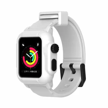 Vodotěsné Pouzdro Popruh pro Apple Watch Band Série 6 5 4 3 SE pro iWatch 42MM 40 MM 44 MM Plavání, Surfování Silikonový Náramek +Rám