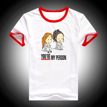 Vtipné Kreslené Greys Anatomy T-košile, Ženy, Jsi Můj Člověk Písmeno T Shirt femme harajuku kawaii tričko ženské korean oblečení