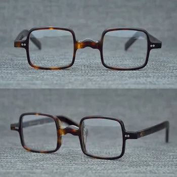 Vysoce Kvalitní Acetát brýle původní Japonské Ručně vyráběné kvalitní malé hranaté brýle malý obličej Umělce zdobené brýle módní