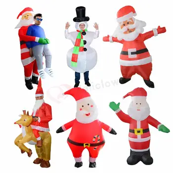 Vánoční Nafukovací Santa Claus Kostýmy Pro Dospělé Děti Sněhulák Maškarní Halloween Karneval Cosplay Oblečení Narozeniny Oblek