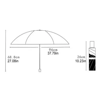 Vše Skladem Tři-drží slunečník ochrana proti slunci UV skládací deštník slunečník déšť dual-použít kompaktní přenosný kapesní