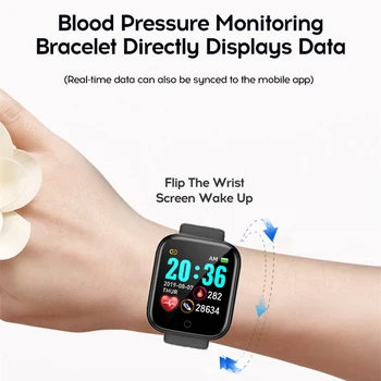 Y68 Chytré Hodinky Fitness Náramek Monitor Krevního Tlaku Ženy, Muži, Děti Chytré Hodiny Sportovní Hodinky Smartwatch pro iOS, Android
