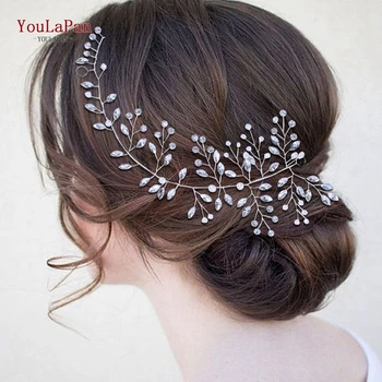 YouLaPan HP21 Svatební Headpieces Drahokamu Svatební Klipy, Svatební pokrývky hlavy Crystal Svatební Vlasy Příslušenství Nevěsta Vlasy Šperky