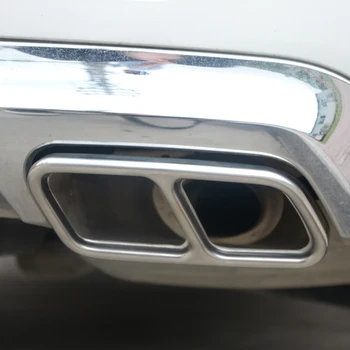 Z nerezové Oceli, Ocas, Hrdlo Trubky Upravený Kryt Střihu Pro Mercedes Benz GLK X 204 CLS 2012-2017 Auto Výfukové koncovky Dekorace