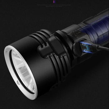 Z38 YB007 XHP70 Super výkonná LED Svítilna XM-L2 Taktické Pochodeň USB Dobíjecí Svítilna Vodotěsná Svítilna Ultra Světlé Lucerny