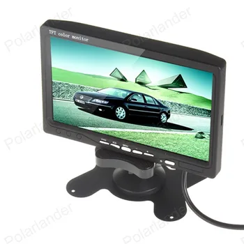 Zdarma shippingTFT LCD Barevný Displej Monitor7 Palce + Auto Zadní Pohled kamery 18LED na autobus, truck parkování
