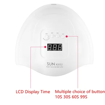 Značka 80W SLUNCE X5Plus Nová Profesionální UV LED Nehty Lampa Nehty Vlasů S Infračervené Auto Čidlo Vytvrzení Všech Gelové Nehty UV Lampa