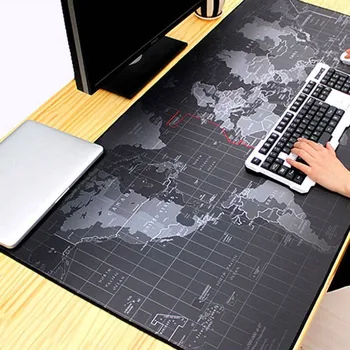 Úřad Gaming Mouse Pad Black Non-slip Gumové Mapa Světa Vzor Vodotěsné Román Módní Gumové textilní Podložka pod Myš