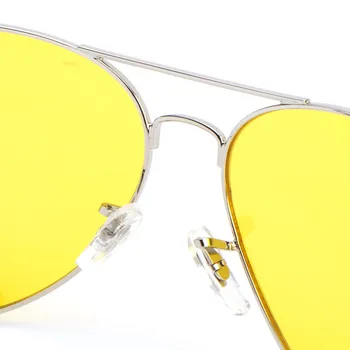 Ženy Muži Noční Vidění Řidiče Módní sluneční Brýle Pilotní Sluneční Brýle Klasické Mužské Žluté Brýle pro Řízení Brýle UV400